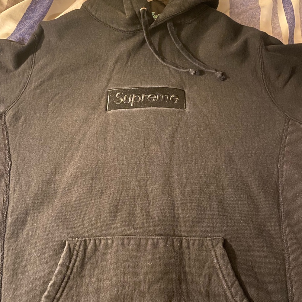 Supreme Box Logo Sweatshirt Black on Black